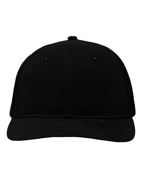 Sportsman Modern Six - Panel Trucker Fit Cap - Sportsman SP1650 Black/ Black Adjustable Hats