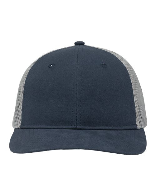 Sportsman Modern Six - Panel Trucker Fit Cap - Sportsman SP1650 Black Heather/ Black Adjustable Hats
