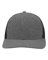 Sportsman Modern Six - Panel Trucker Fit Cap - Sportsman SP1650 Black Heather/ Black Adjustable Hats