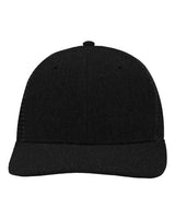 Sportsman Modern Six - Panel Trucker Fit Cap - Sportsman SP1650 X Hatch Black/ Black Adjustable Hats