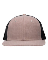 Sportsman Modern Six - Panel Trucker Fit Cap - Sportsman SP1650 X Hatch Khaki/ Black Adjustable Hats