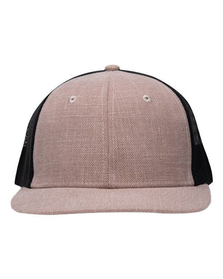 Sportsman Modern Six - Panel Trucker Fit Cap - Sportsman SP1650 X Hatch Khaki/ Black Adjustable Hats