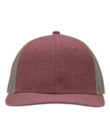 Sportsman Modern Six - Panel Trucker Fit Cap - Sportsman SP1650 X Hatch Red/ Khaki Adjustable Hats