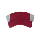 Sportsman Pigment - Dyed Trucker Visor - Sportsman SP540 Cardinal/ Stone Adjustable Visors