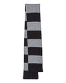 Sportsman Rugby - Striped Knit Scarf - Sportsman SP02 Heather Black/ Heather Grey One Size Accessories