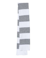 Sportsman Rugby - Striped Knit Scarf - Sportsman SP02 White/ Heather Grey One Size Accessories