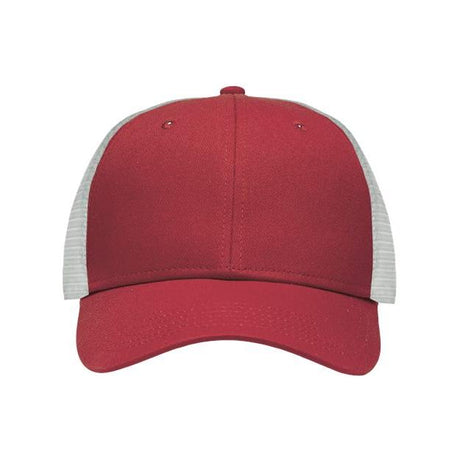 Sportsman Traditional Lo - Pro Mesh Back Trucker Fit Cap - Sportsman SP1450 Chino Cardinal/ White Adjustable Hats