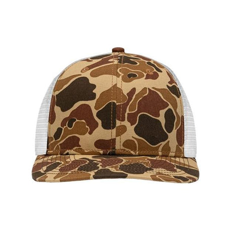 Sportsman Traditional Lo - Pro Mesh Back Trucker Fit Cap - Sportsman SP1450 Chino Duck Camo/ White Adjustable Hats