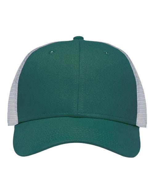 Sportsman Traditional Lo - Pro Mesh Back Trucker Fit Cap - Sportsman SP1450 Chino Forest Green/ White Adjustable Hats