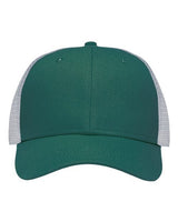 Sportsman Traditional Lo - Pro Mesh Back Trucker Fit Cap - Sportsman SP1450 Chino Forest Green/ White Adjustable Hats