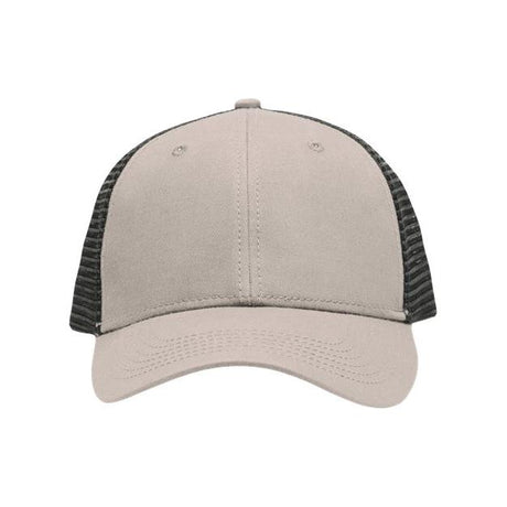 Sportsman Traditional Lo - Pro Mesh Back Trucker Fit Cap - Sportsman SP1450 Chino Khaki/ Black Adjustable Hats
