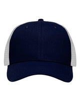 Sportsman Traditional Lo - Pro Mesh Back Trucker Fit Cap - Sportsman SP1450 Chino Navy/ White Adjustable Hats