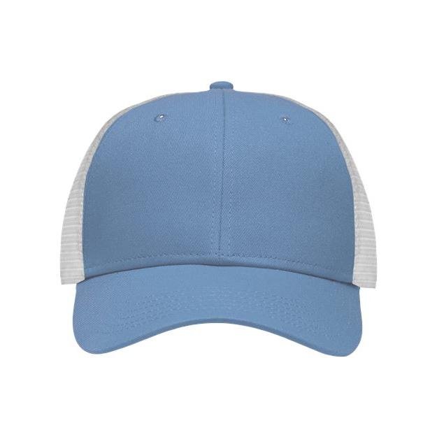 Sportsman Traditional Lo - Pro Mesh Back Trucker Fit Cap - Sportsman SP1450 Chino Sky Blue/ White Adjustable Hats