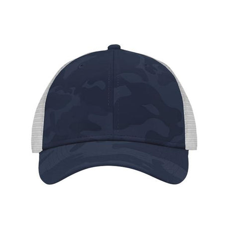 Sportsman Traditional Lo - Pro Mesh Back Trucker Fit Cap - Sportsman SP1450 Navy Camo/ White Adjustable Hats