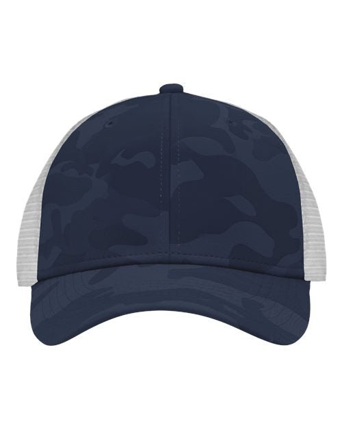 Sportsman Traditional Lo - Pro Mesh Back Trucker Fit Cap - Sportsman SP1450 Navy Camo/ White Adjustable Hats