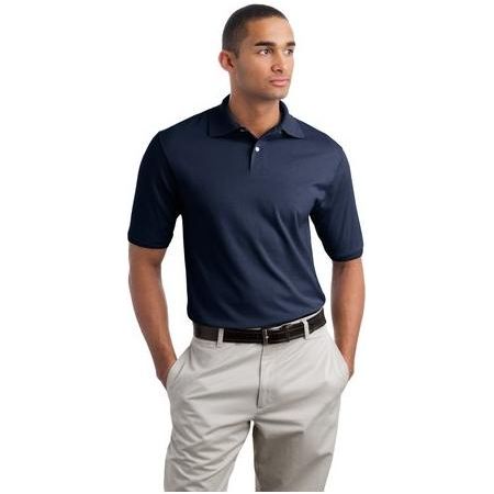 SpotShield™ 5.6 - Ounce Jersey Knit Sport Shirt Navy Large