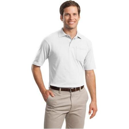 SpotShield™ 5.6 - Ounce Jersey Knit Sport Shirt with Pocket White 3X - Large