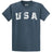 Joe's USA Vintage USA Logo Tee - Steel Blue Joe's USA Steel Blue Small
