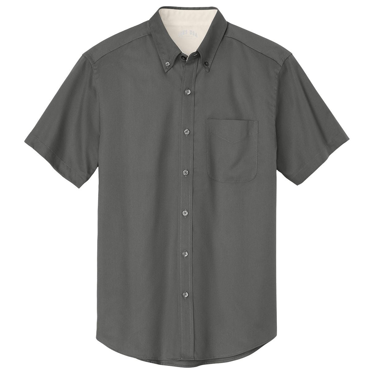 Joe's Men's Short Sleeve Button-Up Shirt - Steel Grey / Light Stone Woven Shirts Joe's USA Steel Grey / Light Stone Small
