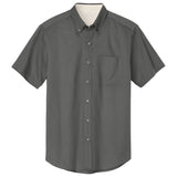 Joe's Men's Short Sleeve Button-Up Shirt - Steel Grey / Light Stone Woven Shirts Joe's USA Steel Grey / Light Stone Small