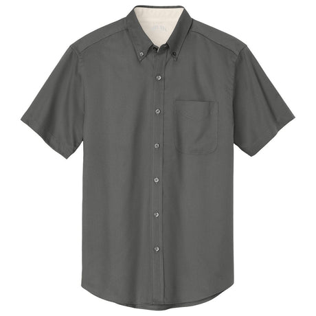 Joe's Men's Short Sleeve Button-Up Shirt - Steel Grey / Light Stone Woven Shirts Joe's USA Steel Grey / Light Stone Small