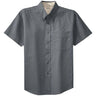 Joe's USA Tall Short Sleeve Easy Care Shirt Joe's USA Large Tall Steel Grey / Light Stone