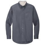 Men's Long Sleeve Wrinkle Resistant Easy Care Shirts in 26 Colors. Sizes XS-6XL - Steel Grey / Light Stone Woven Shirts Joe's USA Steel Grey / Light Stone Small