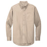 Men's Long Sleeve Wrinkle Resistant Easy Care Shirts in 26 Colors. Sizes XS-6XL - Stone Woven Shirts Joe's USA Stone Small