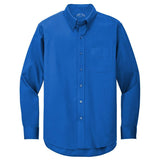 Men's Long Sleeve Wrinkle Resistant Easy Care Shirts in 26 Colors. Sizes XS-6XL - Strong Blue Woven Shirts Joe's USA Strong Blue Small
