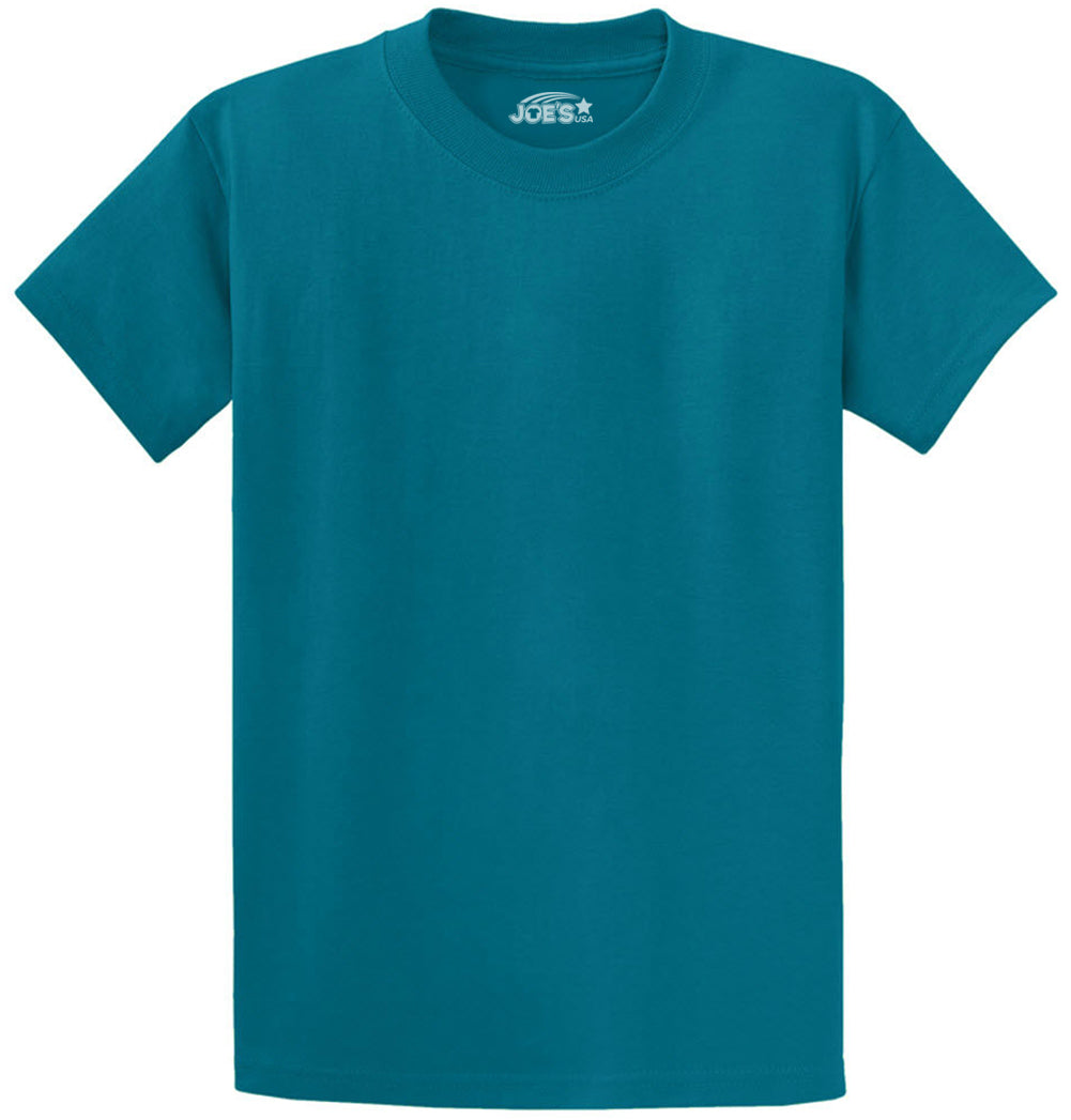 Joe's USA Mens Heavyweight Wholesale 6.1-ounce, 100% Cotton T-Shirt - Teal - JUSA T-Shirts Joe's USA Teal S