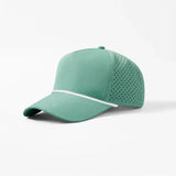 Joe's USA 5-Panel Rope Golf Hat | Water-Repellent Perforated Snapback Cap