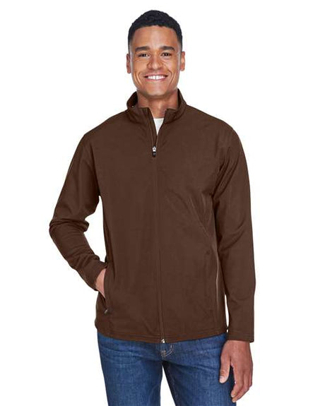 Team 365 Men's Leader Soft Shell Jacket - Team 365 TT80 Sport Dark Brown XS Soft Shell Jackets