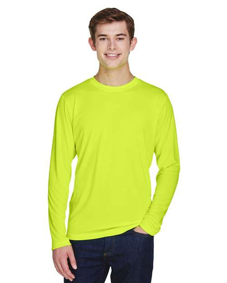 Team 365 Men's Zone Performance Long Sleeve T-Shirt - Team 365 TT11L Safety Yellow XS