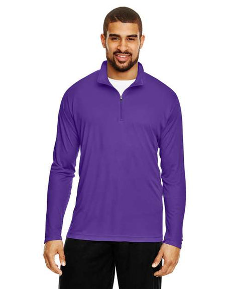 Team 365 Men's Zone Performance Quarter - Zip Pullover - Team 365 TT31 Sport Purple XS