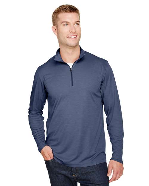 Team 365 Men's Zone Sonic Heather Performance Quarter - Zip Pullover - Team 365 TT31H Sport Dark Navy Heather XS