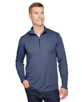 Team 365 Men's Zone Sonic Heather Performance Quarter - Zip Pullover - Team 365 TT31H Sport Dark Navy Heather XS