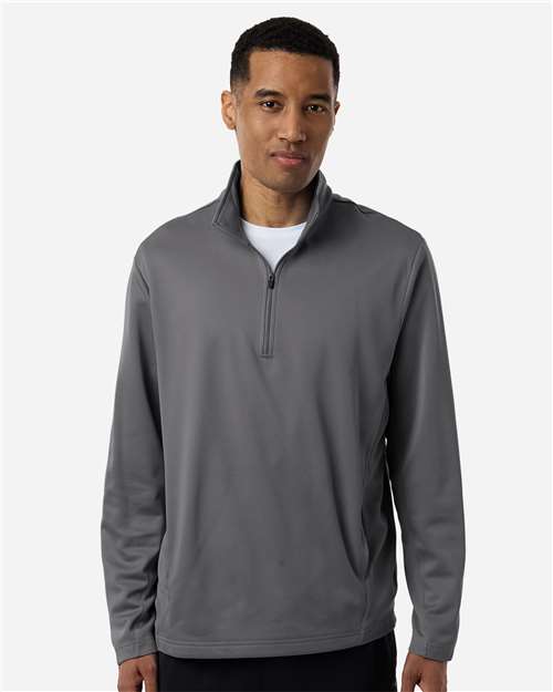 Team 365 Unisex Squad Cadet Quarter - Zip Tech Fleece Pullover - Team 365 TT401 Sport Graphite XS
