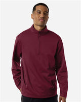 Team 365 Unisex Squad Cadet Quarter - Zip Tech Fleece Pullover - Team 365 TT401 Sport Maroon XS