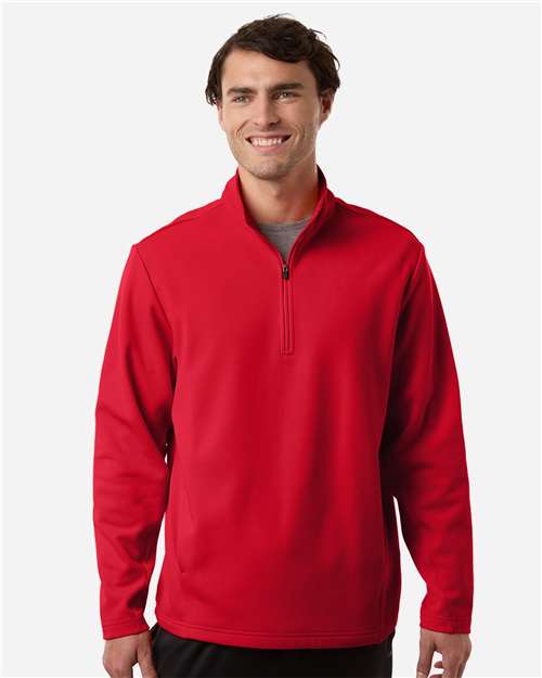 Team 365 Unisex Squad Cadet Quarter - Zip Tech Fleece Pullover - Team 365 TT401 Sport Red XS