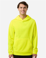 Team 365 Unisex Squad Hooded Tech Fleece Pullover - Team 365 TT400 Safety Yellow XS