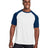 Team 365 Unisex Zone Colorblock Raglan T-Shirt - Team 365 TT62 White/ Sport Dark Navy Heather XS
