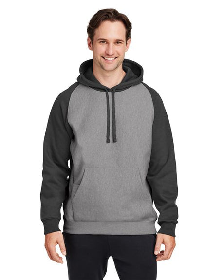 Team 365 Unisex Zone HydroSport™ Heavyweight Colorblock Hooded Sweatshirt - Team 365 TT96CB Athletic Heather/ Sport Dark Navy S