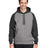 Team 365 Unisex Zone HydroSport™ Heavyweight Colorblock Hooded Sweatshirt - Team 365 TT96CB Dark Grey Heather/ Black L
