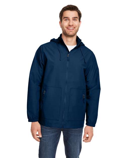Team 365 Unisex Zone HydroSport™ Storm Flap Jacket - Team 365 TT87 Sport Dark Navy XS