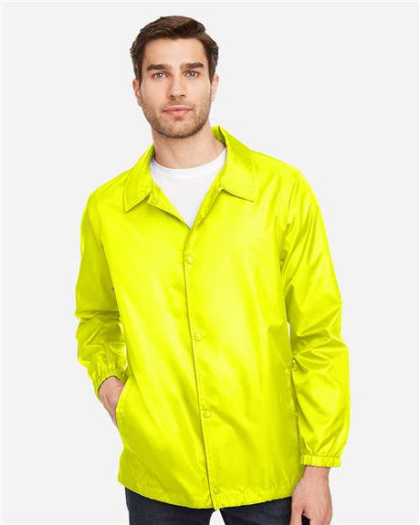 Team 365 Unisex Zone Protect Coaches Jacket - Team 365 TT75 Safety Yellow XS