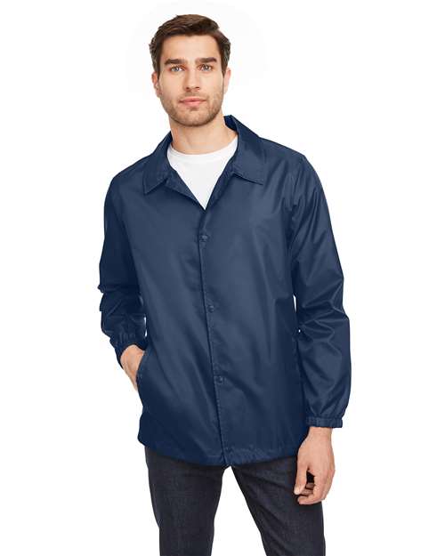Team 365 Unisex Zone Protect Coaches Jacket - Team 365 TT75 Sport Dark Navy XS