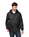Team 365 Unisex Zone Protect Packable Anorak Jacket - Team 365 TT77 Black XS Jackets
