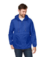 Team 365 Unisex Zone Protect Packable Anorak Jacket - Team 365 TT77 Sport Royal XS Jackets