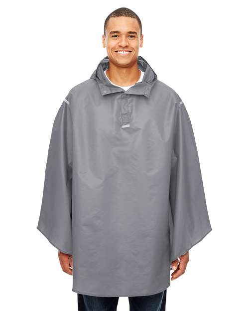 Team 365 Unisex Zone Protect Packable Poncho - Team 365 TT71 Sport Graphite One Size
