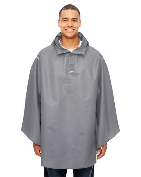 Team 365 Unisex Zone Protect Packable Poncho - Team 365 TT71 Sport Graphite One Size